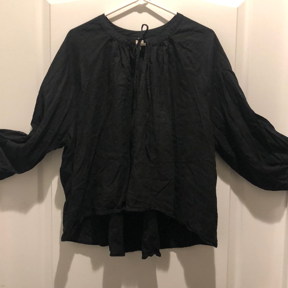 A New Day black Puffy long sleeve blouse, size XXL
